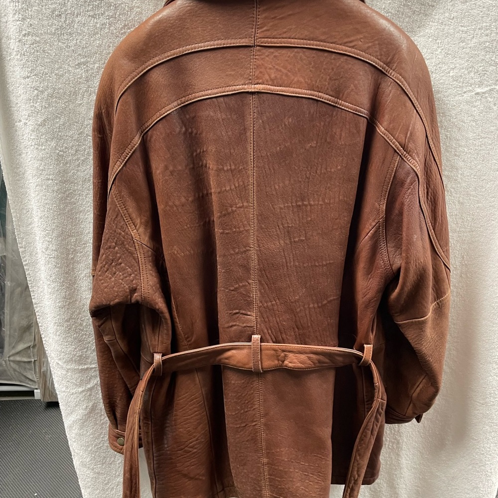 Men’s leather dress coat